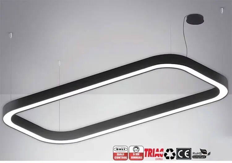 Curved Rectangle LED Chandelier