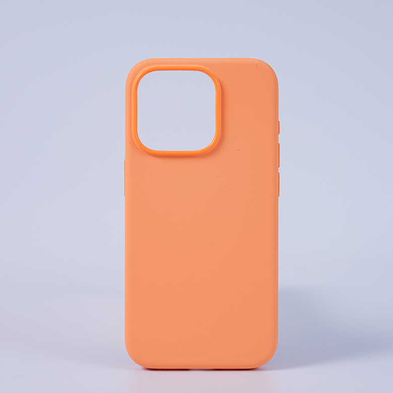 Liquid silicone phone case with dual color buttons