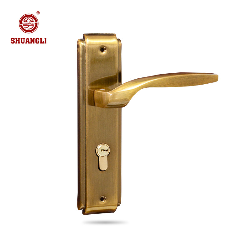 Foreign trade door lock factory in Yongjia Wenzhou OEM customization of iron panels and aluminum door handles