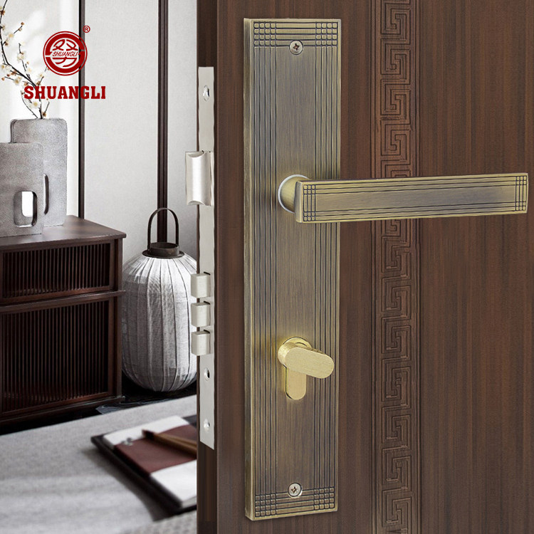 Ink rhythm lines outline the oriental elegance New Chinese style national style door locks
