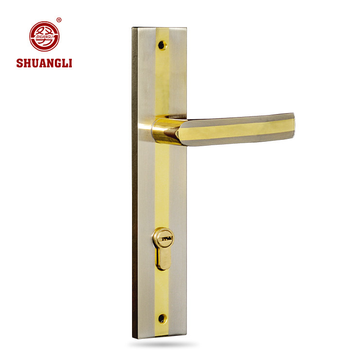 Zinc alloy narrow style door lock suitable for installation on aluminum alloy door frames models 8525 8530 8535
