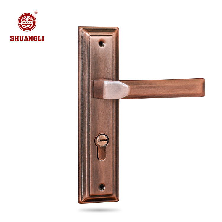Popular styles in Kazakhstan luxury door locks with iron panels and aluminum handles