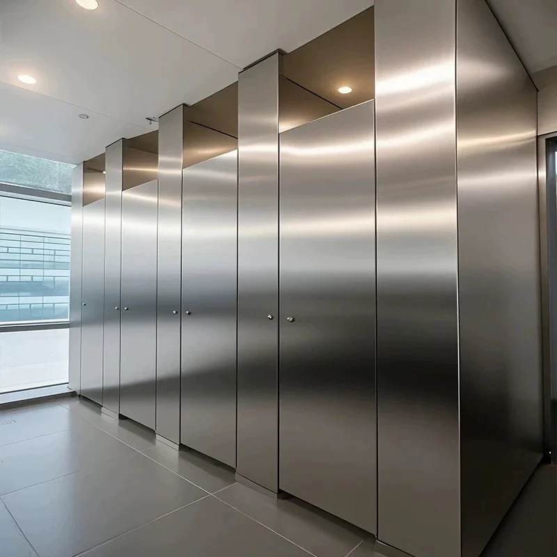 Stainless Steel Bathroom Stall Hardware Set – Hinges & Latches