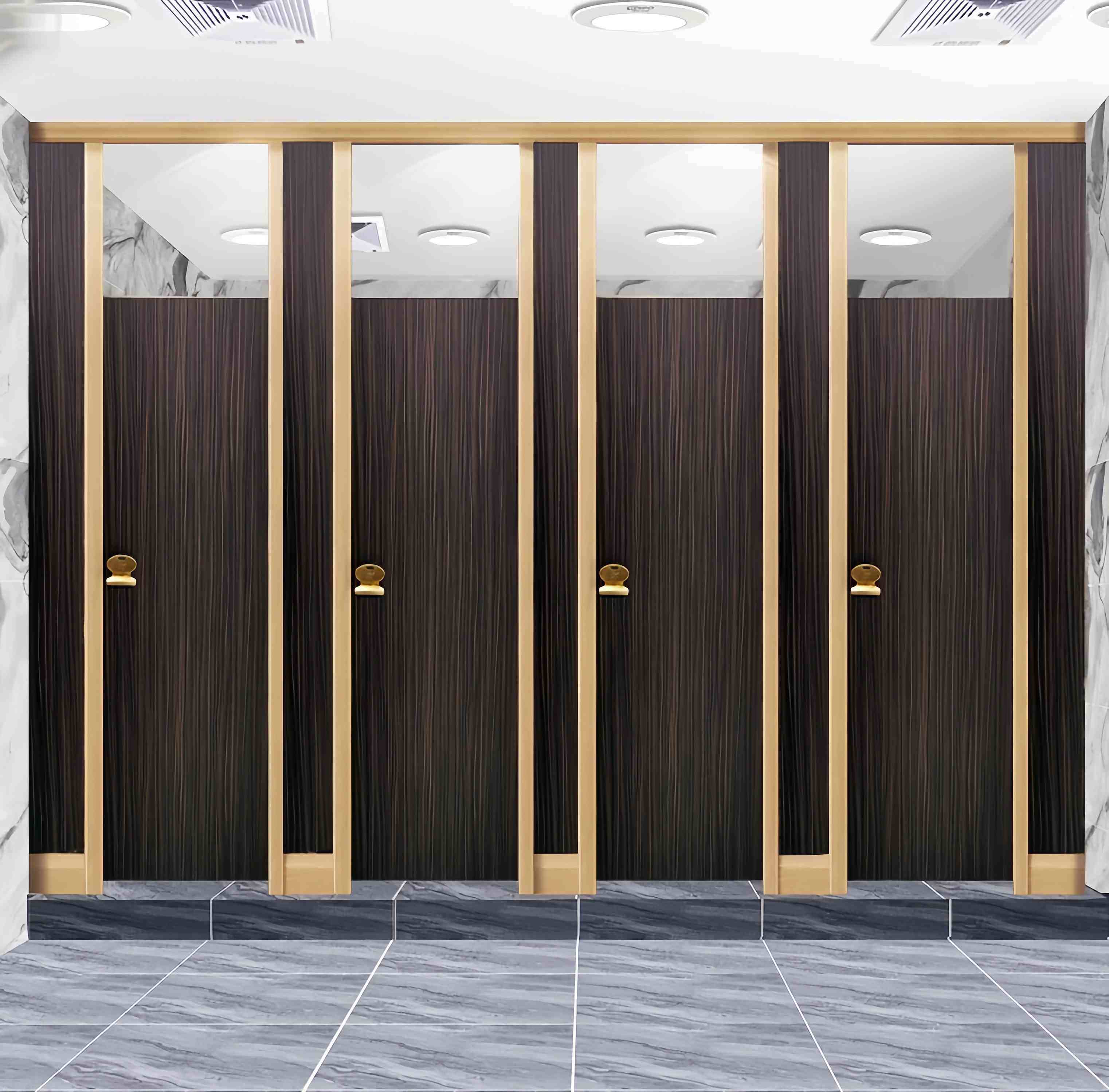 Compact Toilet Cubicle Kit with Waterproof HPL Panels & Durable Hardware