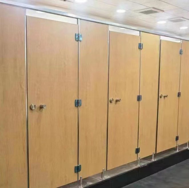 Space Divider Partition Toilet Cubicle With Brushed Steel Feet