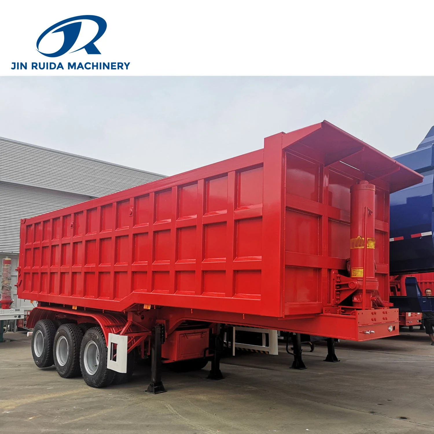 Rear U-Tipper Dump Semi Trailer with Hydraulic