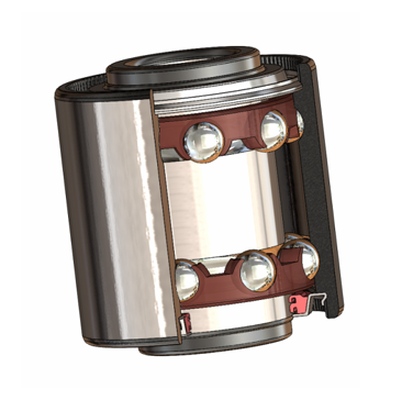 Widened double ball groove and angle contacting type