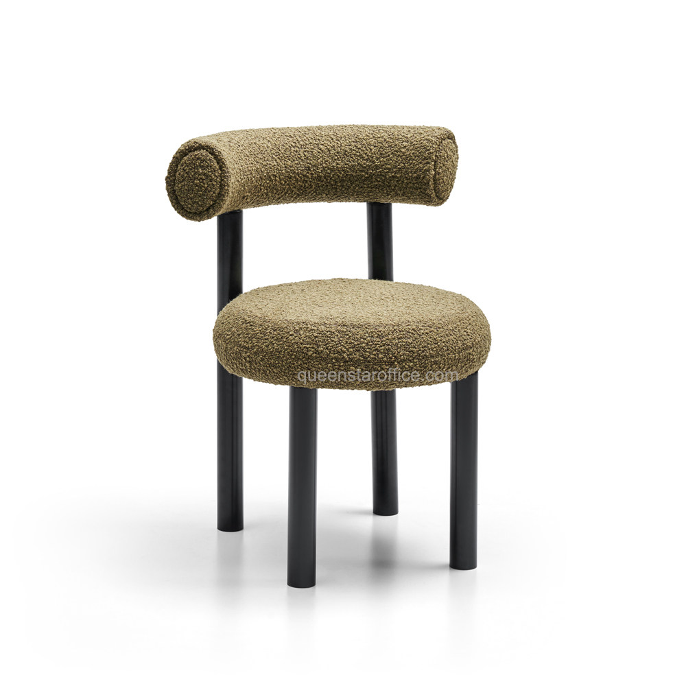 QS-CF05 Plush fabric café chair