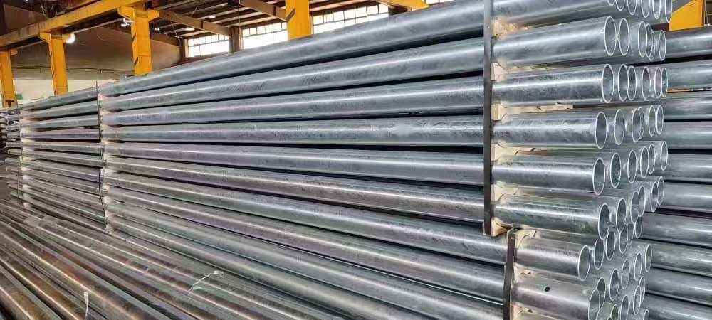 Steel pipes for electricity poles