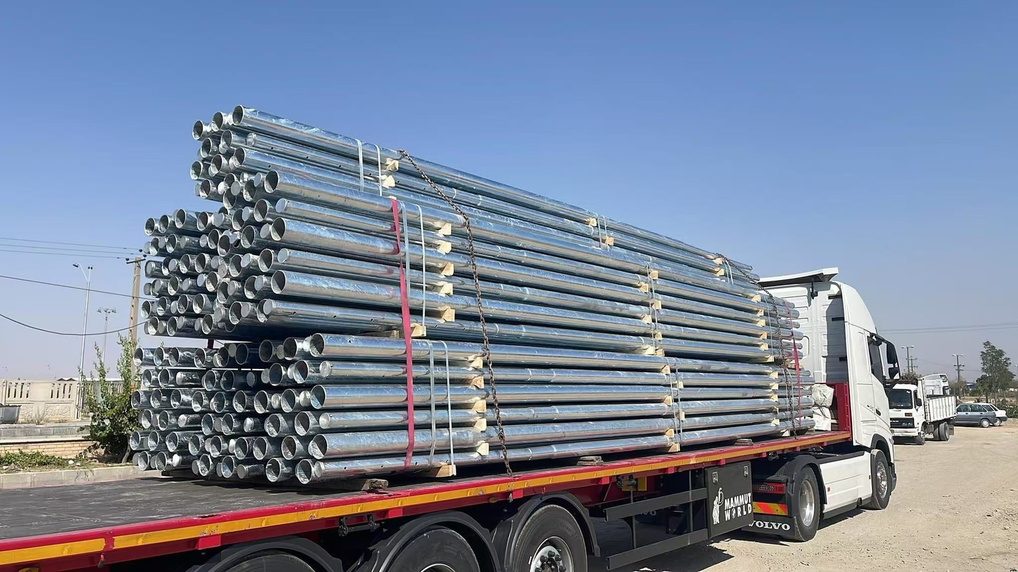 Steel pipes for electricity poles