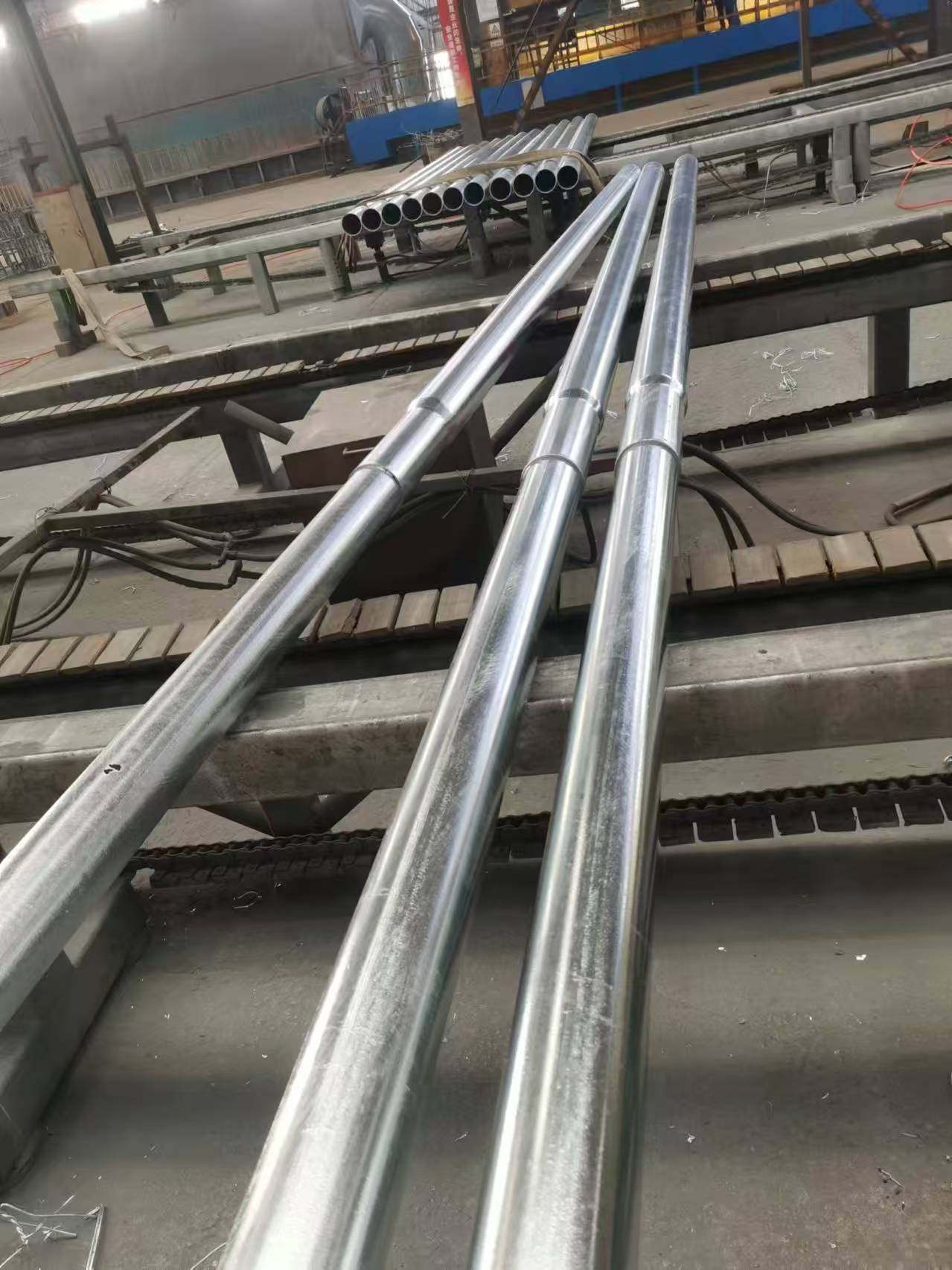 Steel pipes for electricity poles