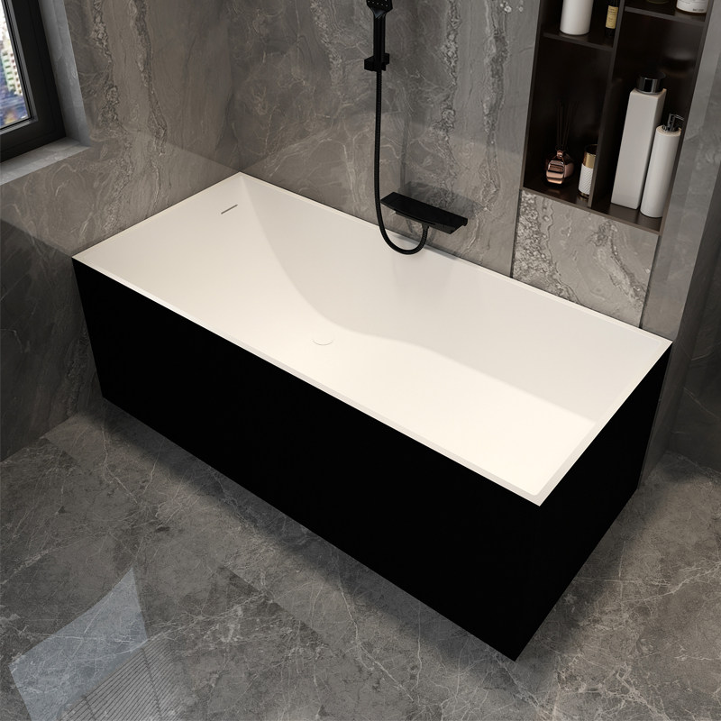MM8819 Rectangle Design Floor Standing Artificial Stone Bathtub