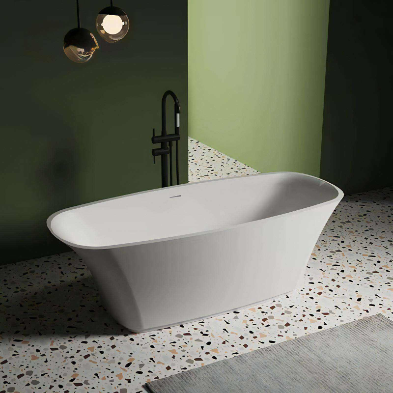 MM8808 Freestanding Artificial Stone Solid Surface Oval Design Bathtub