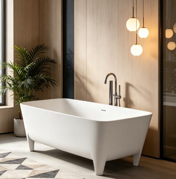 MM1054 100% Pure Acrylic Bathtub New Design Freestanding Bath Tub Factory Price