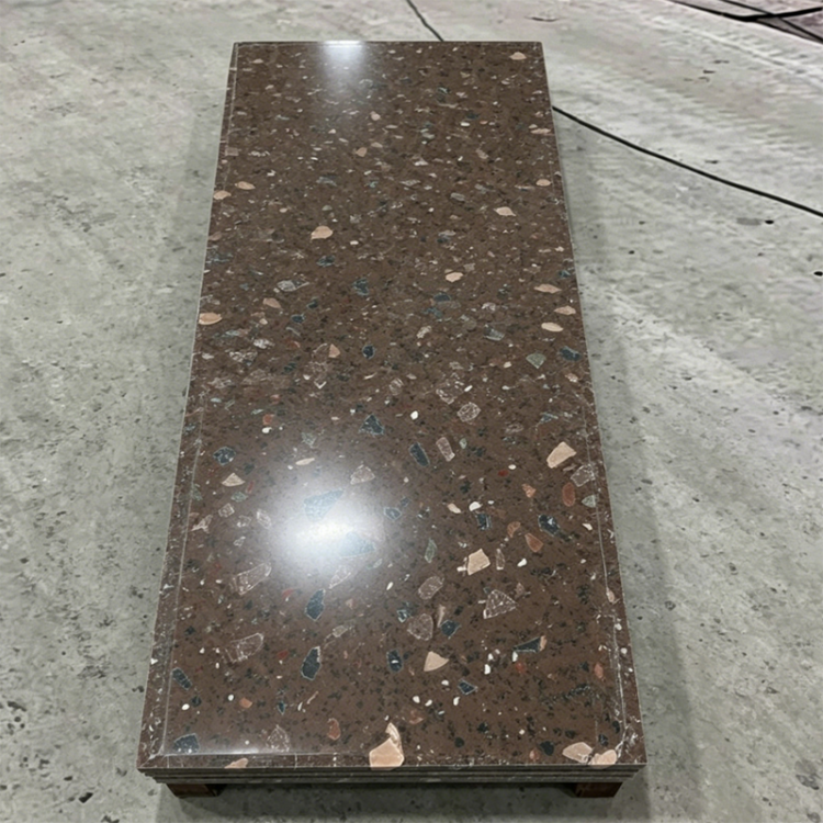 MM868 Brown Speckled Acrylic Sheet Customized Thickness Suitable for Bathroom Vanity Tables and Shower Wall Panels