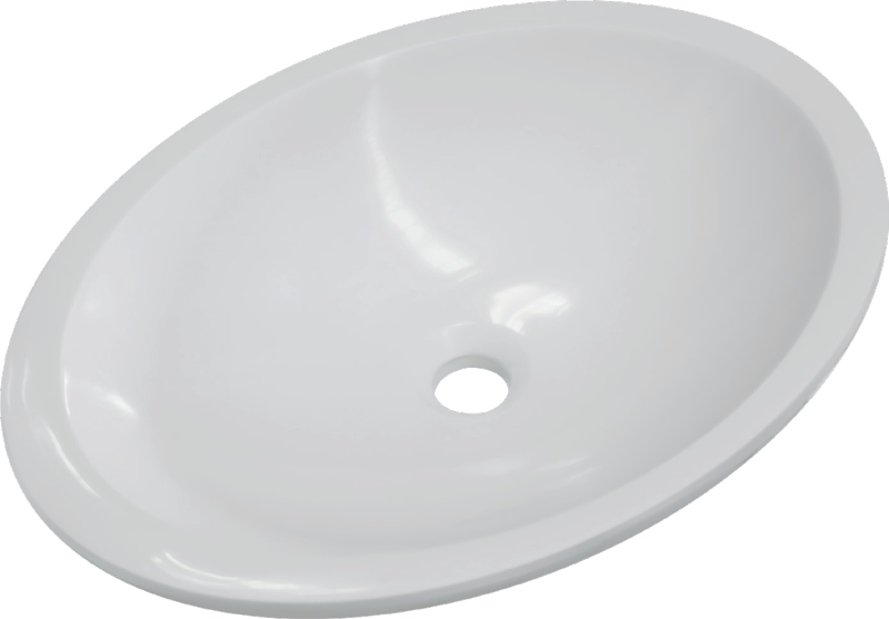 BUM4937 Modern Design Counter With Round and Oval-Shaped Bathroom Sink