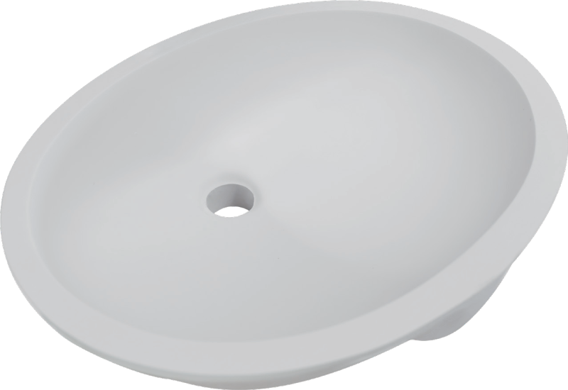 BUM4436 Modern Oval Polished Acrylic Washbasin is Suitable for Bathroom and Kitchen Countertop Sinks