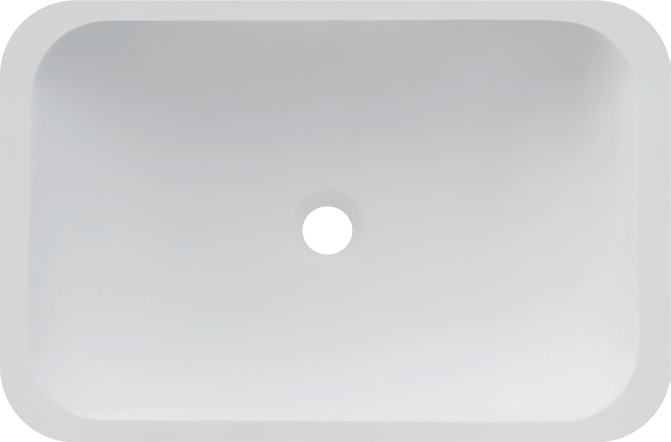 BUM5536 Customized Modern Oval White Acrylic Basin With Drainage Hole for Bathroom Sink