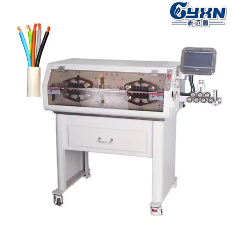 Automatic inner and outer cutting & stripping machine for multi core ...