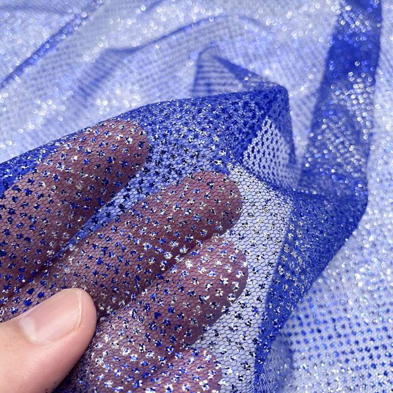 Dark Blue Glitter Tulle