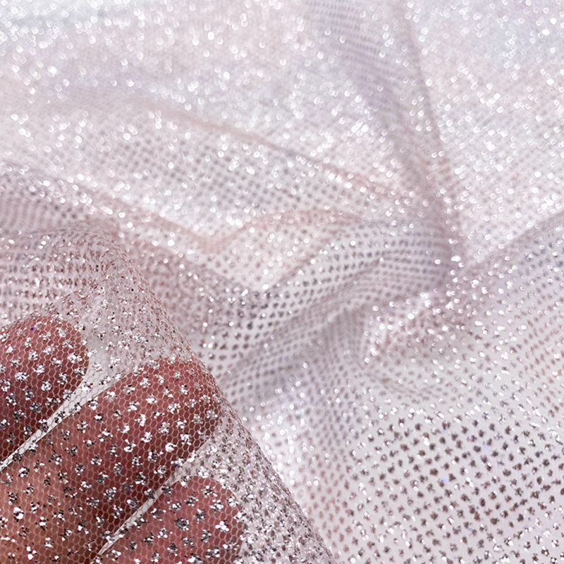 Cherry Blossom Pink Glitter Tulle