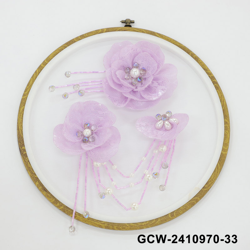 Embroidered Beaded Tulle Mesh Butterfly Cloth Patches