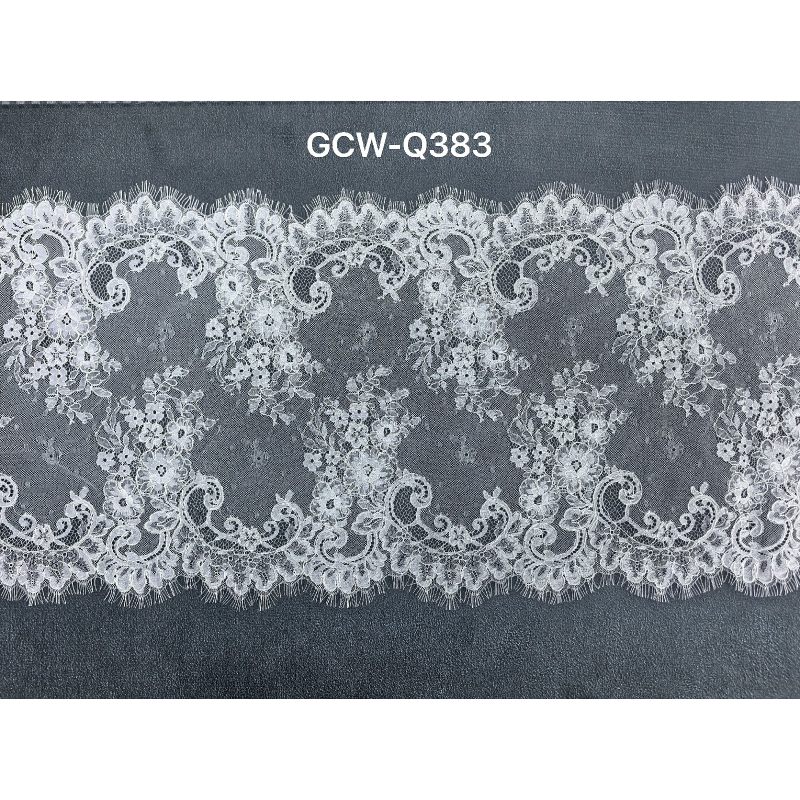 GCW-Q383 | Classic Scrollwork Cord Lace | 3D Embossed Bridal Fabric & Trim (2 Sizes)