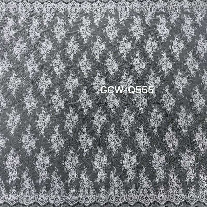 GCW-Q555 | Classic Floral Bouquet Cord Lace | 3D Embossed Eyelash Bridal Fabric