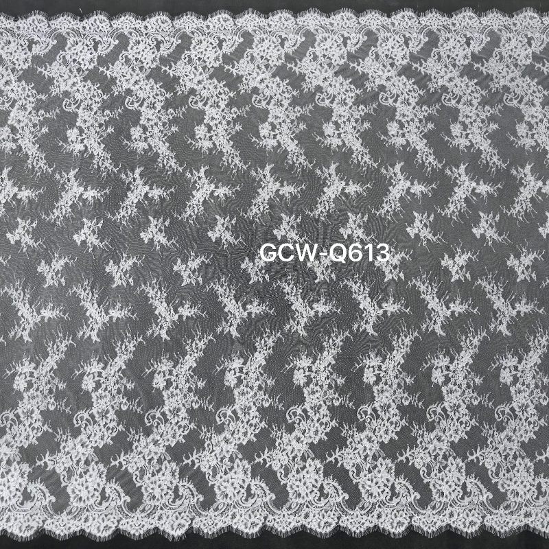 GCW-Q613 | Cascading Floral Vine Cord Lace | 3D Embossed Eyelash Bridal Fabric