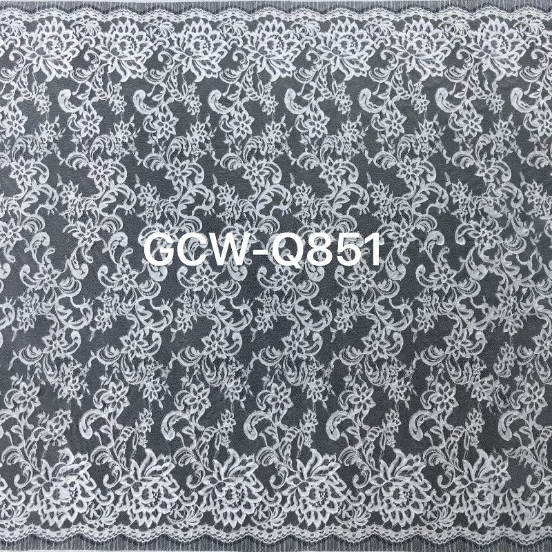 GCW-Q851 | Baroque Scrollwork Cord Lace | Oversized Floral Border 3D Bridal Fabric