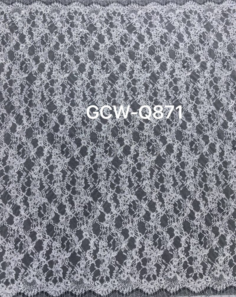GCW-Q871 | Geometric Diamond Trellis Cord Lace | 3D Embossed All-Over Bridal Fabric