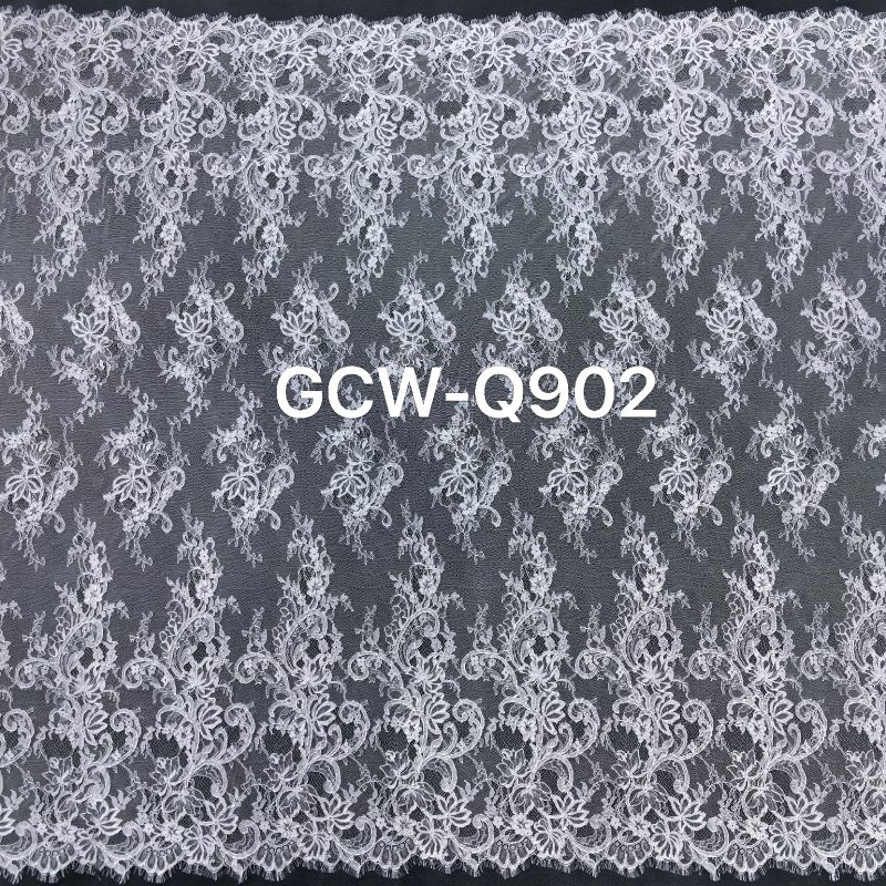 GCW-Q902 | Vertical Scrolling Vine Cord Lace | 3D Embossed Elongating Bridal Fabric