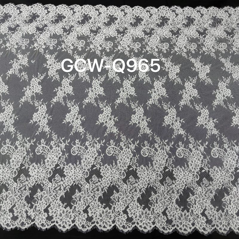 GCW-Q965 | S-Curve Scrollwork Cord Lace | 3D Embossed Transitioning Bridal Fabric