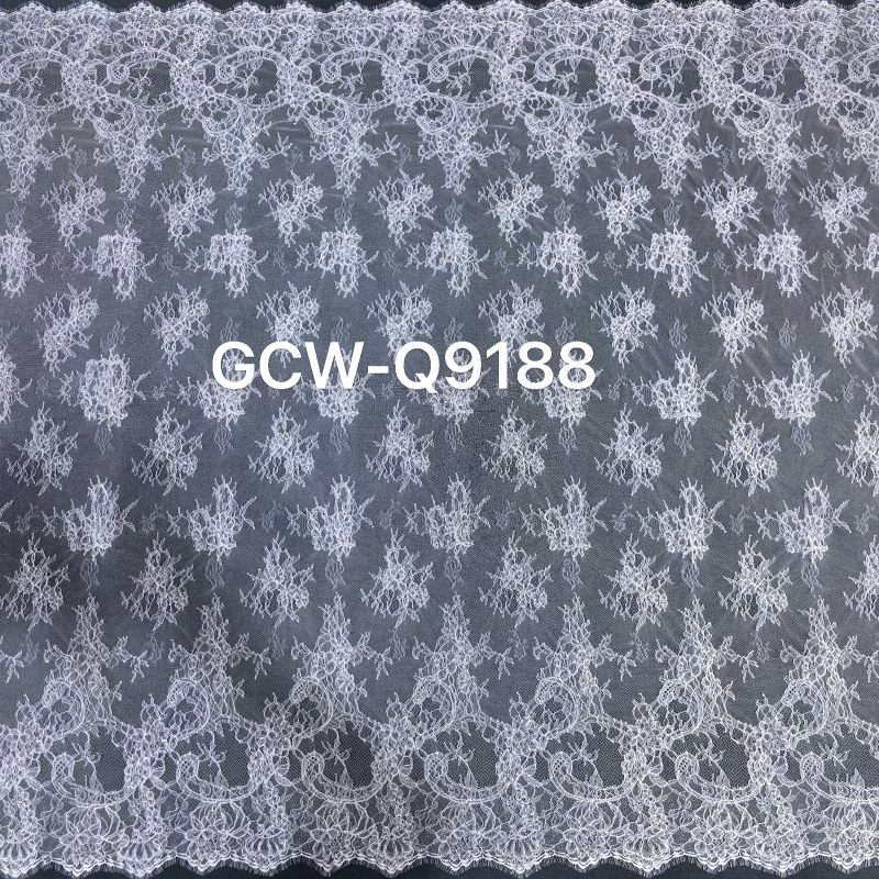 GCW-Q9188 | Ethereal Scattered Sprig Cord Lace | 3D Embossed Airy Bridal Fabric