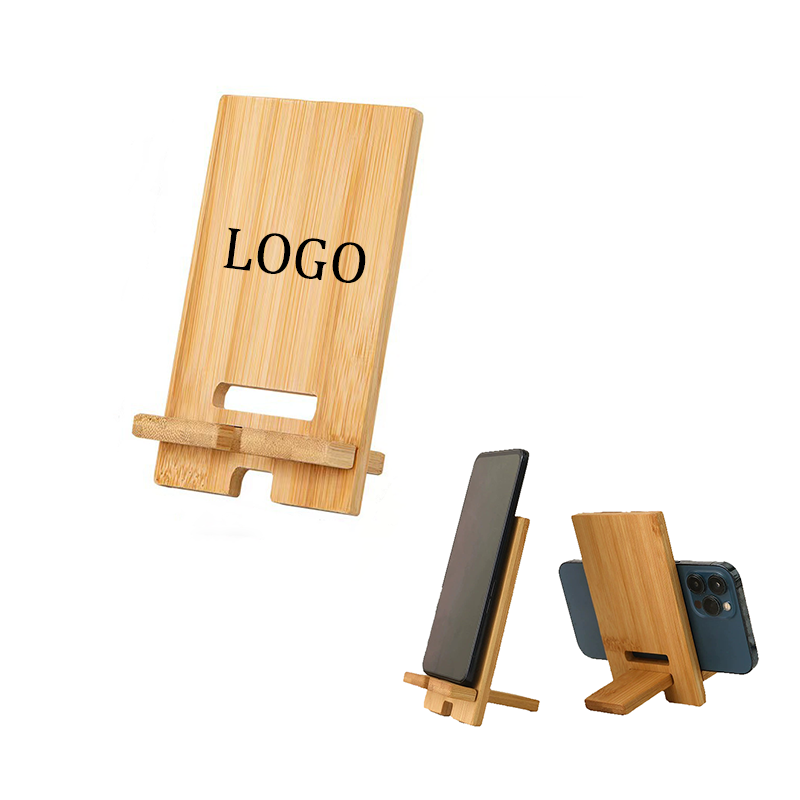 Solid Bamboo Desk Phone Stand