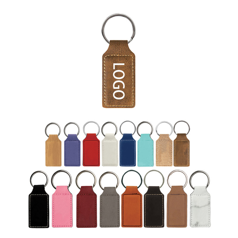 Classic Rectangle Leather Key Tag