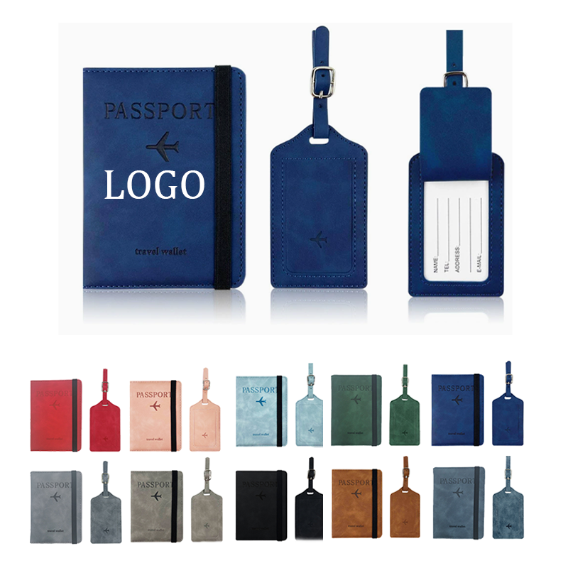 PU Passport Wallet with Luggage Tag