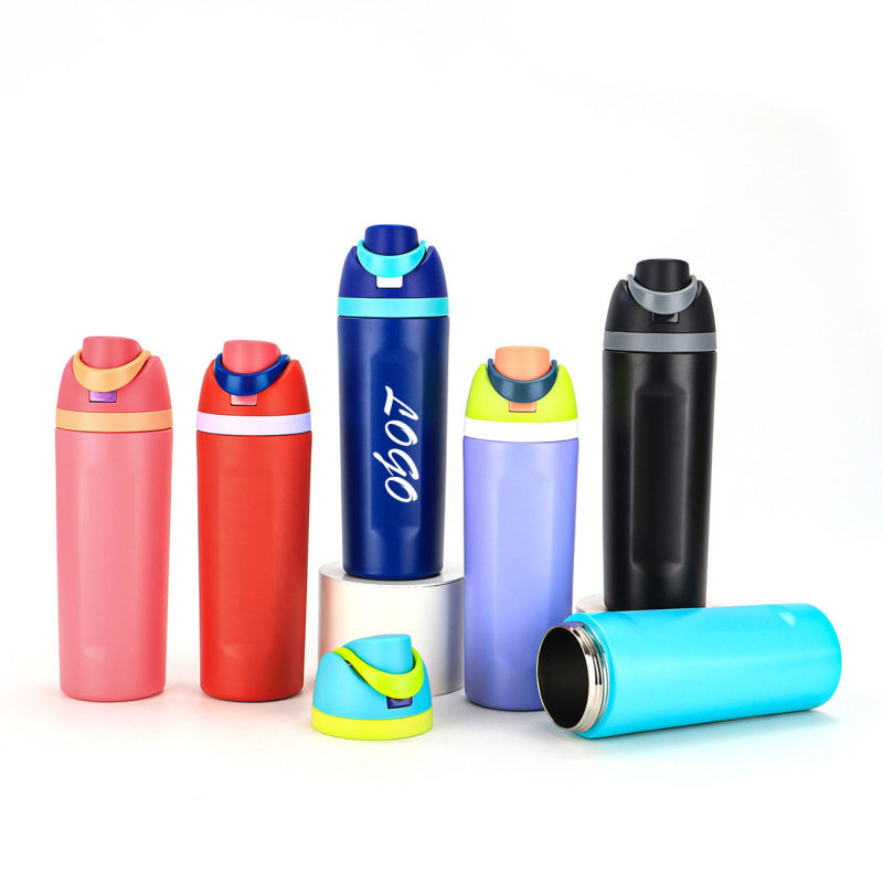 24oz Stainless Steel Vacuum Insulated Bottle - With Straw