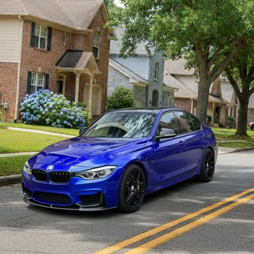 Ultra-Bright Metallic Blueberry PET Car Wrap