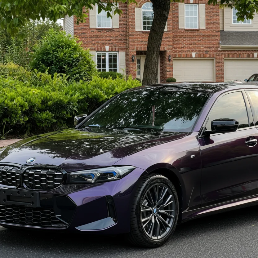 Ultra-Bright Metallic Venice Purple PET Car Wrap