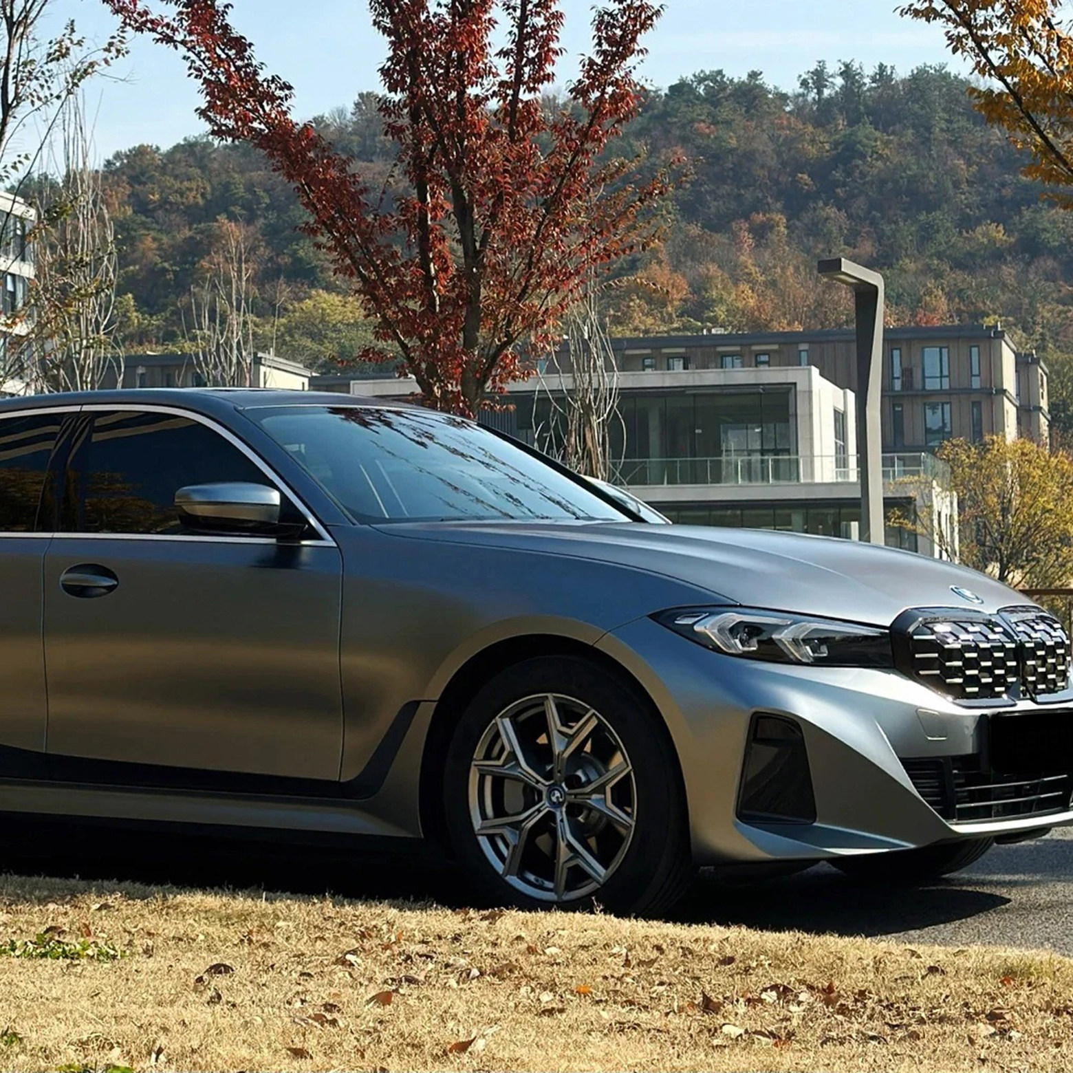 Electro-Light Titanium Gray PET Car Wrap