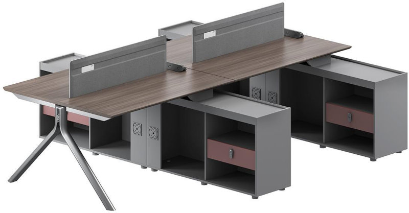 GJ-F-411SS，GJ-F-412SS 2.4/2.8米四人位 員工枱 包送貨