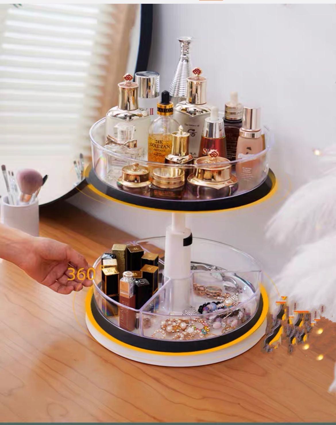 2 Tier Lazy Susan Turntable Organizer