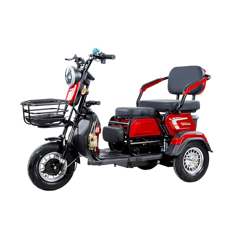 Electric passenger tricycle 600/800/1000W 48/60/72V 40-220Km lithium/lead-acid battery disc brake climbing mode (Jiuanda-Anluqi)