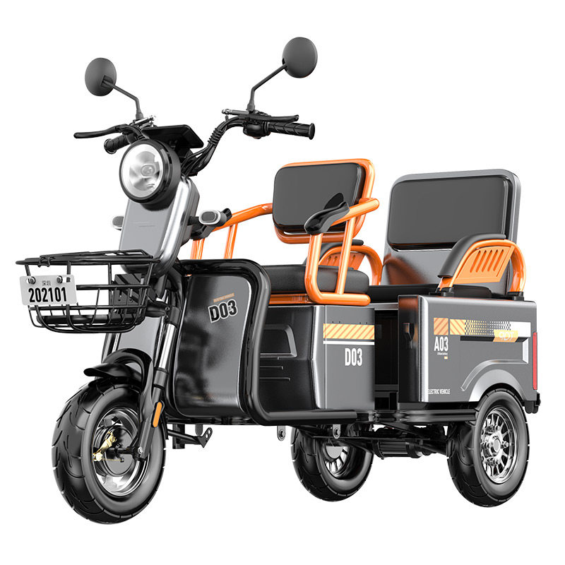 Electric passenger tricycle 800W 60V lead-acid/lithium/graphene battery 50-240km (AOKE-Xiaodou3)