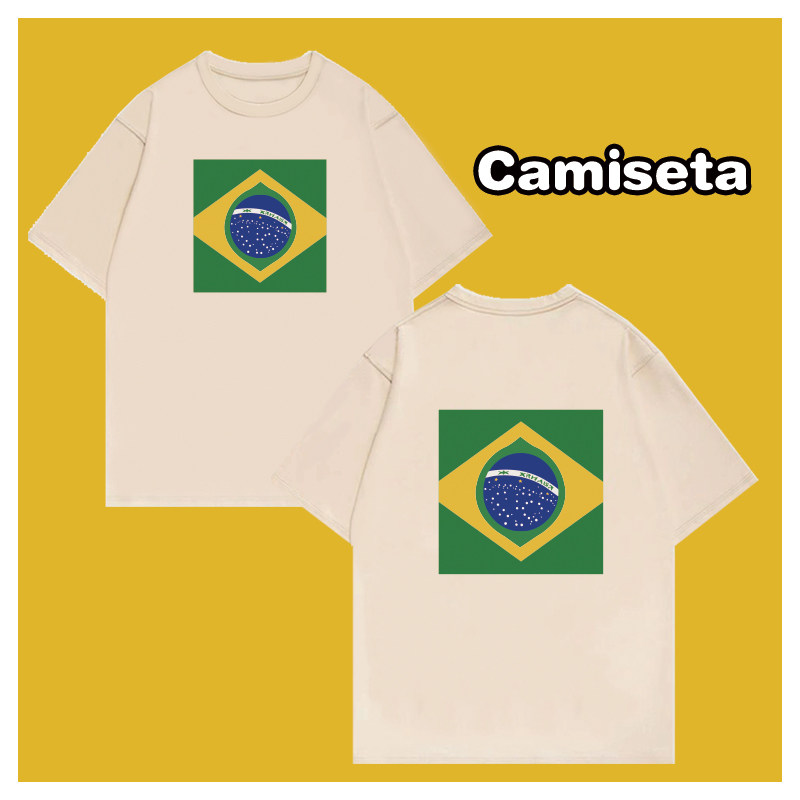 Camiseta Body com design artístico da seleção brasileira