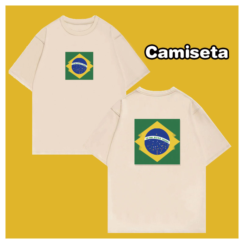 Camiseta Body com design artístico da seleção brasileira