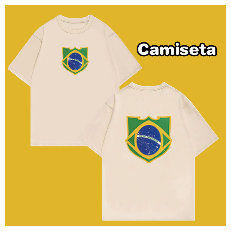 Camiseta Body com design artístico da seleção brasileira