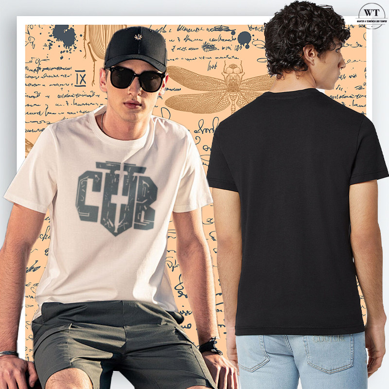 Uma das séries casuais de t-shirt masculina madura