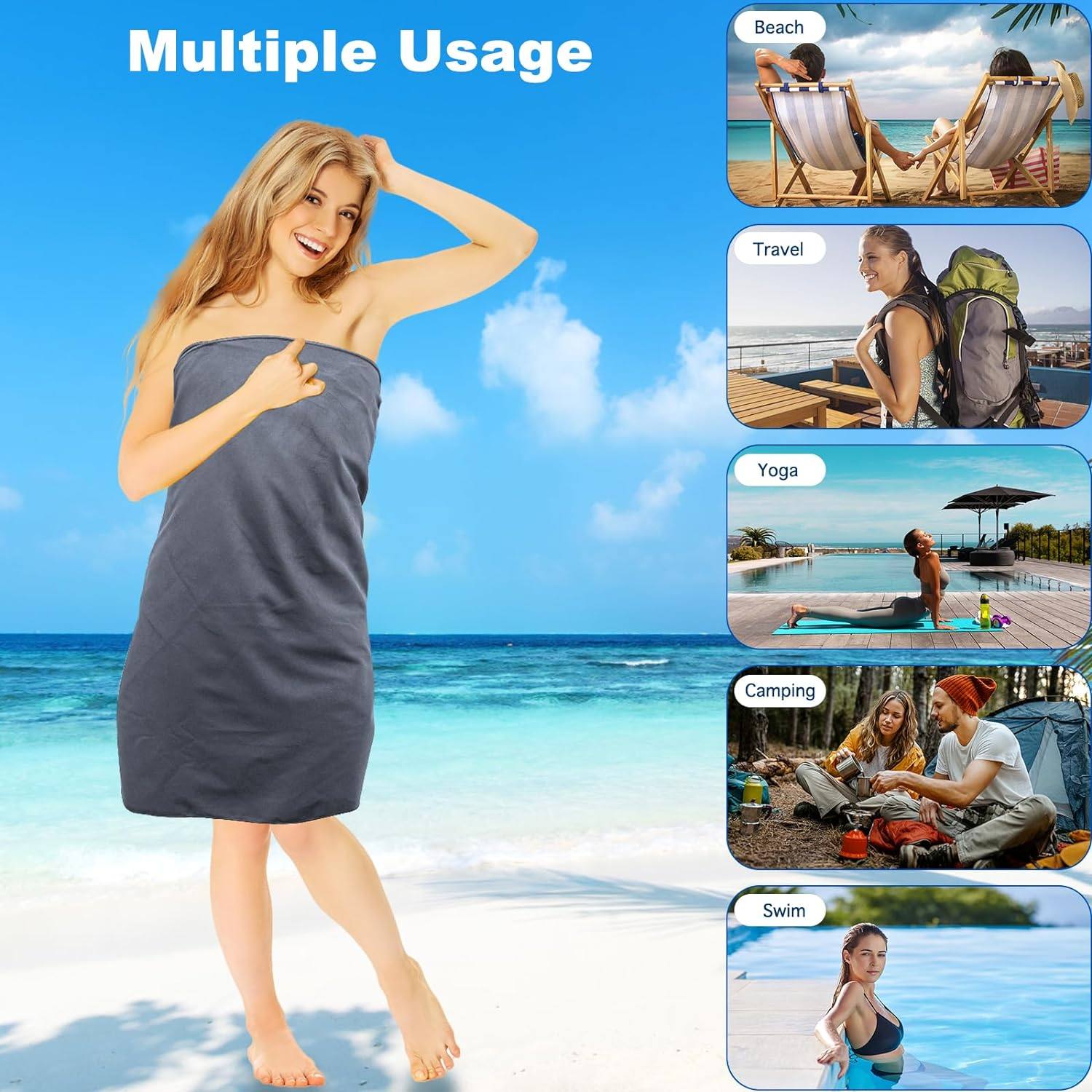 Pure color beach towel